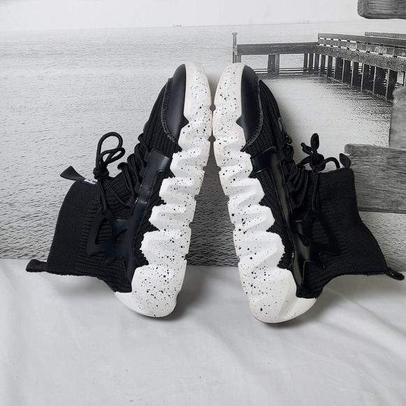 PONY PP1 Moon Men's Black High Top Athletic Shoes Chunky Sole Sock Sneakers Sz 8 - Picture 2 of 12